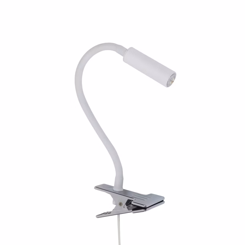 Kinkiet TK-Lighting Lagos biały elastyczne ramię na łóżko Klips 1 – 1 szt.