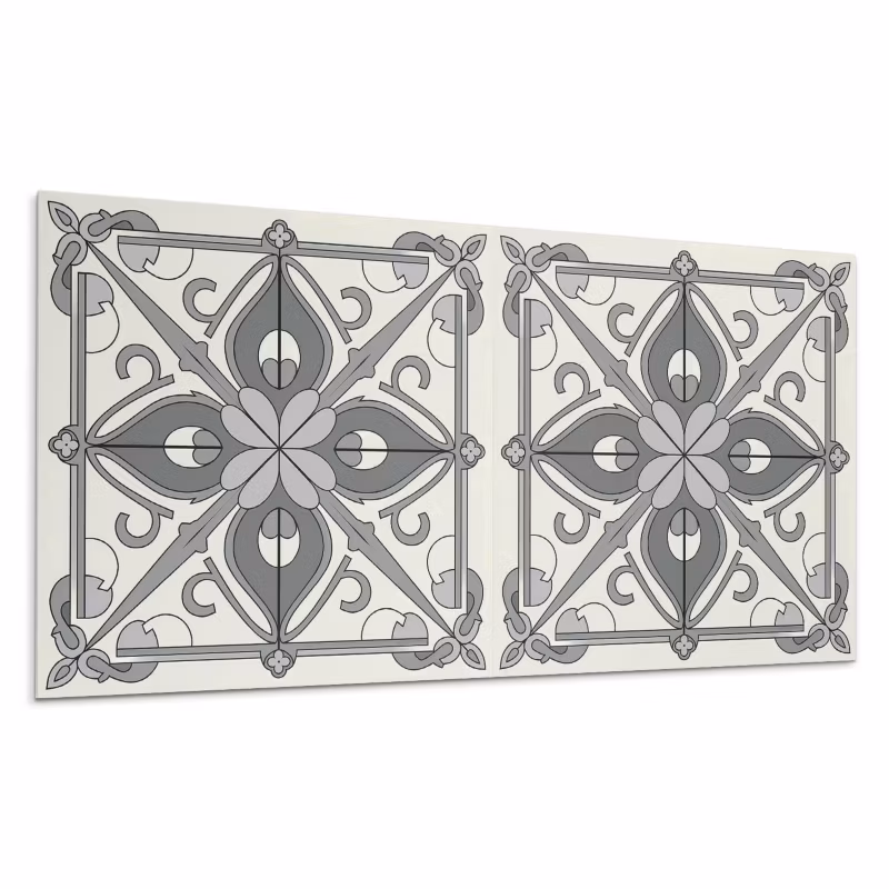 Panele samoprzylepne Wallfluent 40×20 cm Symetryczny motyw kwiatowy 10 szt.