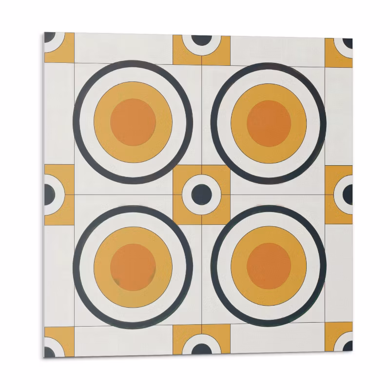 Kafelki samoprzylepne Wallfluent 20×20 cm Geometria prostokątów i kół 20 szt.