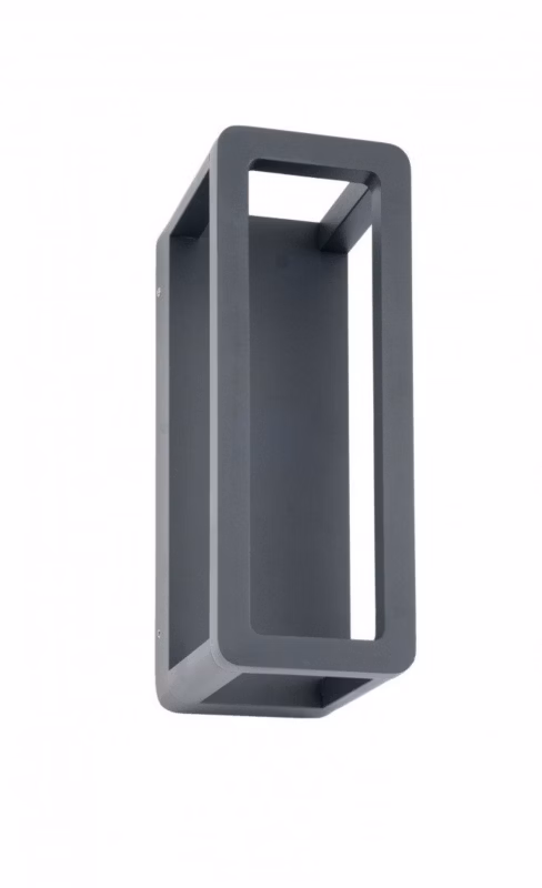 Kinkiet ścienny zewnętrzny SU-MA Arma ciemnoszary LED 9W 4000K 210lm IP65 wym: 23 x 8,6 x 12,5 cm aluminium – 1 szt.
