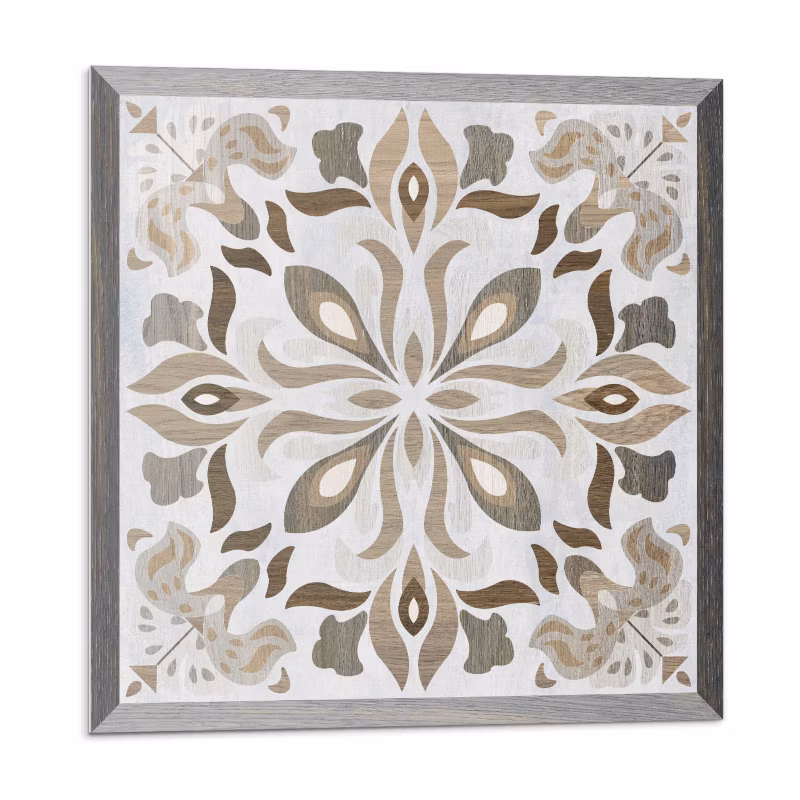 Kafelki samoprzylepne Wallfluent 50×50 cm Symetryczny wzór florystyczny 4 szt.