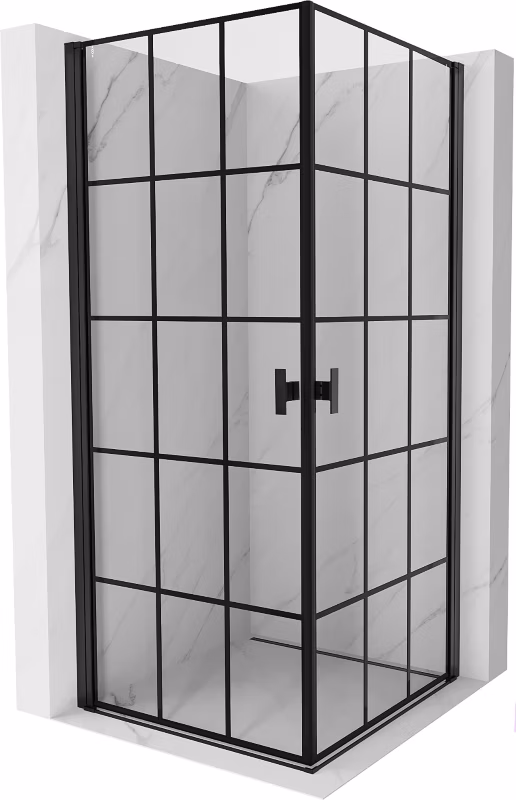 Kabina prysznicowa Mexen Mist-B czarna kratka 70×70 cm 1 szt