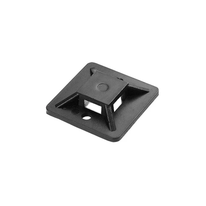 Uchwyt opaski kablowej, samoprzylepny, 30×30 mm, czarny, 10 sztuk,OR‑AE‑13203/10