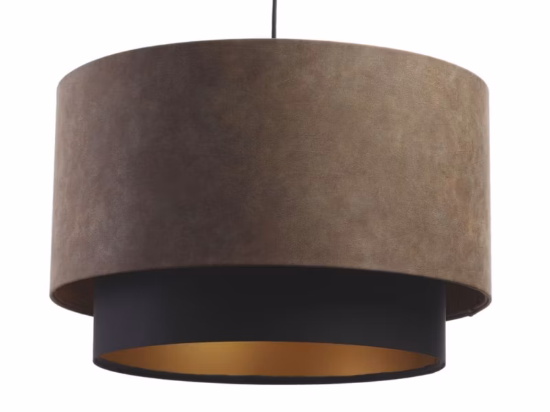 Lampa Bps Koncept wisząca DOUBLE ZAMSZ 40 brązowa/czarna i blatem 1 szt