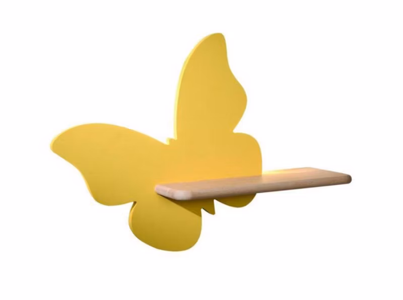 Kinkiet ścienny Candellux Butterfly jasne drewno i żółty LED 4W 4000K 250lm IP20 wym: 29,5 x 40 x 12 cm – 1 szt.