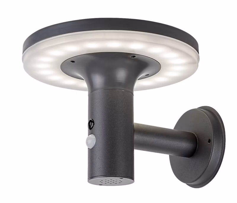 Kinkiet solarny z czujnikiem Rabalux Alaska antracytowo-biały LED 10W 4000K 250lm IP44 wym: 16,5 x 21 x 21 cm metal – 1 szt.