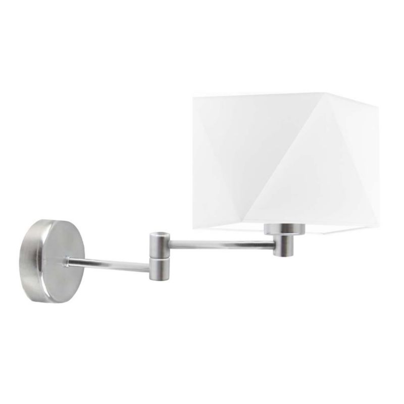 Kinkiet Volta Light Factory Burne Stal szczotkowana/Biały Abażur 1xE27 1szt.