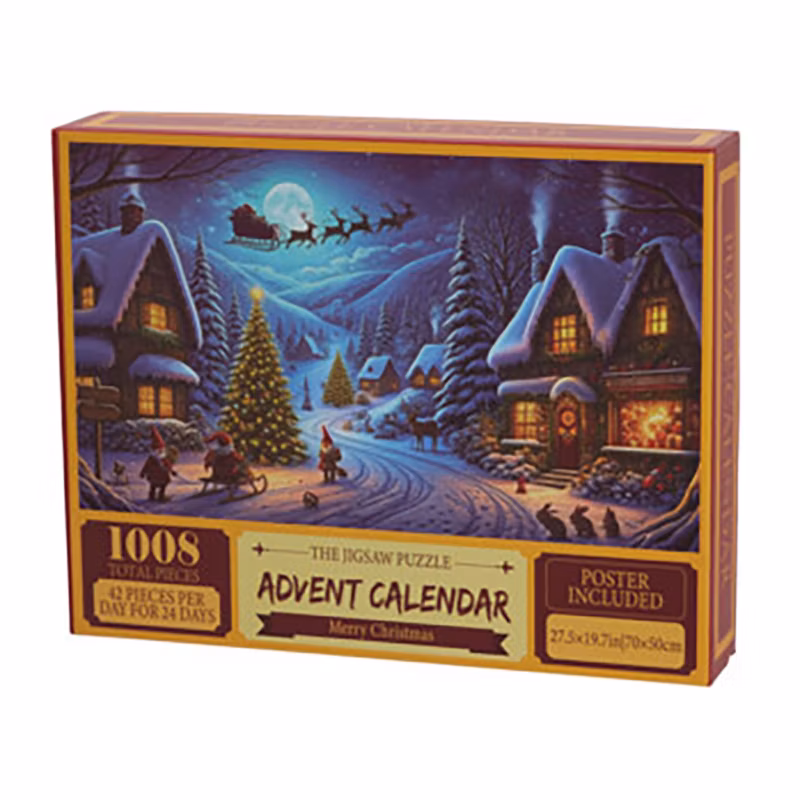 Kalendarz EDANTI Adwentowy Puzzle 1008 El. Świąteczne Prezent 1 szt.