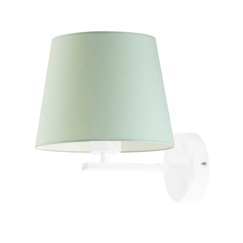 Kinkiet Volta Light Factory Simple Biały/Miętowy Abażur 1xE27 1szt. 5903628520163