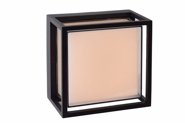 Kinkiet ścienny zewnętrzny Lucide Singa czarny LED 9.6W 2700K 550lm IP44 wym: 17 x 17 x 10 cm aluminium – 1 szt.