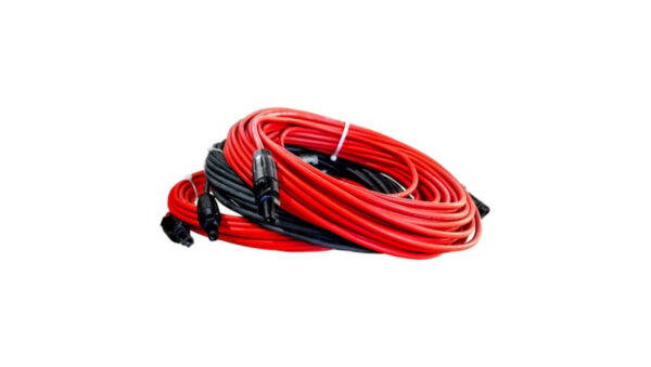 Przedłużacz solarny kabel 6mm2 z wtykami MC4 czarny/czerwony 1 – 50m, Kolor: Czarny, Długość: 2m