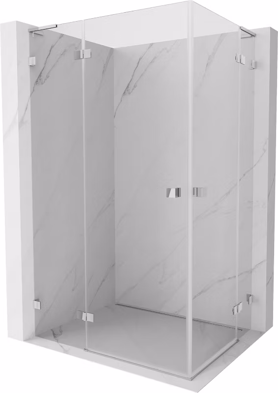 Kabina prysznicowa Mexen Lunar L Duo uchylna 120 x 115 cm transparent chrom 1 szt.