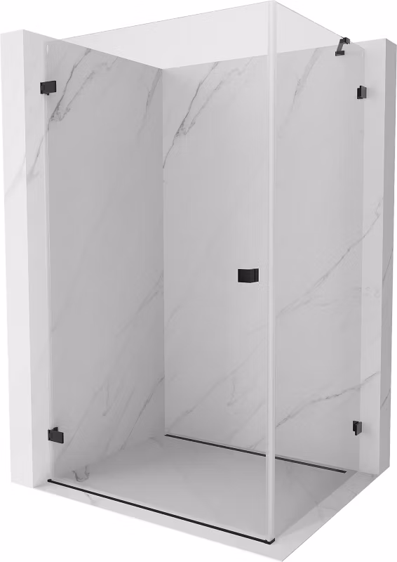 Kabina prysznicowa prostokątna Mexen Lunar-B czarna 95×90 cm 1 szt.