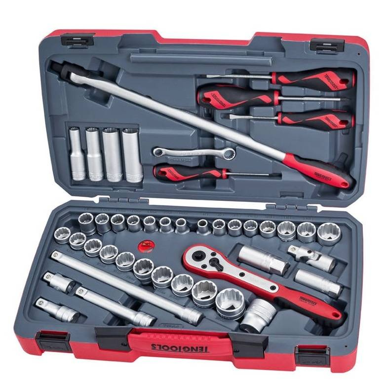 Zestaw narzędzi nasadowych Teng Tools T1244 – 44 elementy