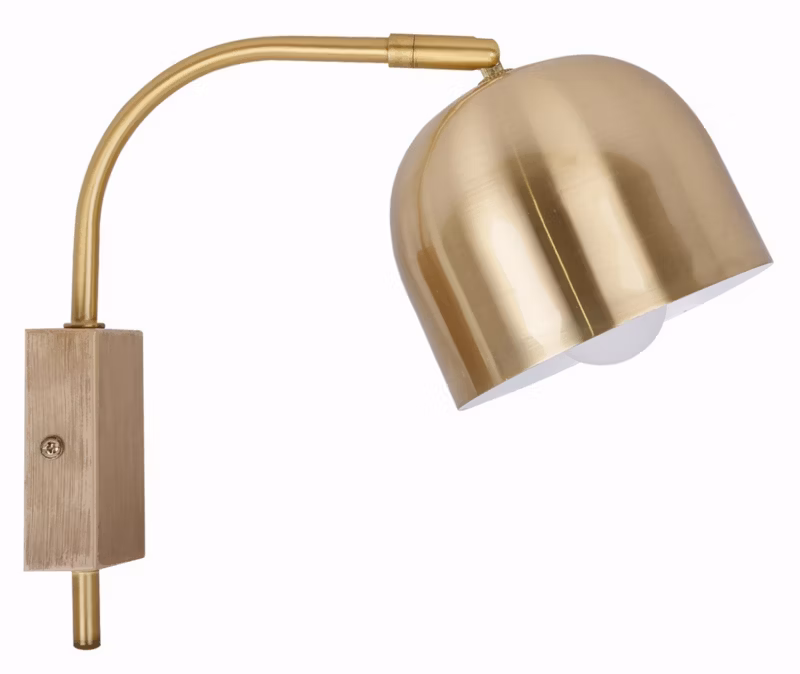 Kinkiet ścienny Candellux Rupi mosiądz-złoty-jasne drewno 1 x E27 x 40W IP20 wym: 22 x 27 x 12 cm – 1 szt.