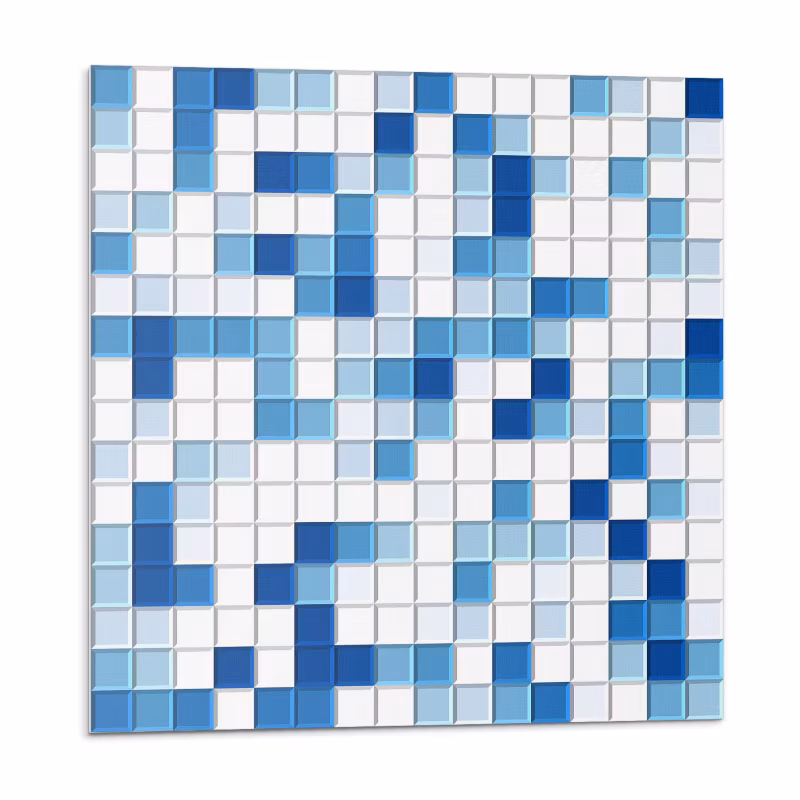 Kafelki samoprzylepne Wallfluent 30×30 cm Mozaikowy wzór w intensywnych odcieniach niebieskiego 9 szt.