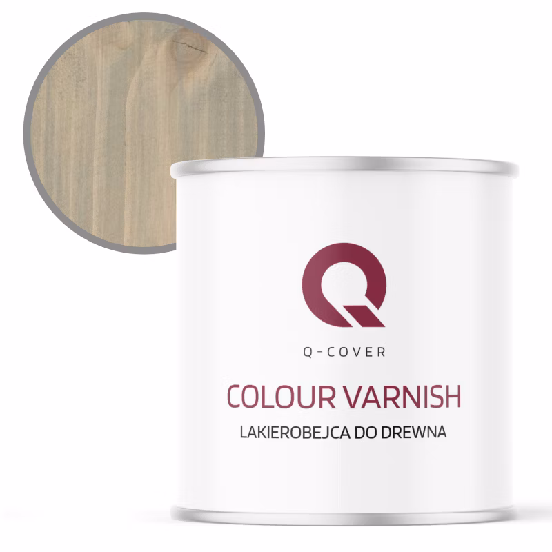 Lakierobejca do Drewna 3w1 Q-Cover Szary jasny RAL7001 Satyna 2.5L
