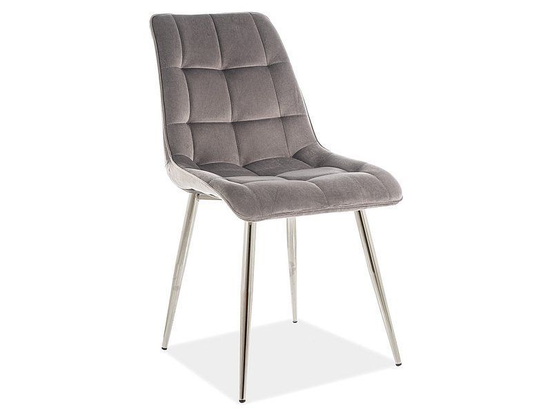 Krzesło Signal CHIC VELVET CHROM szare 1 szt