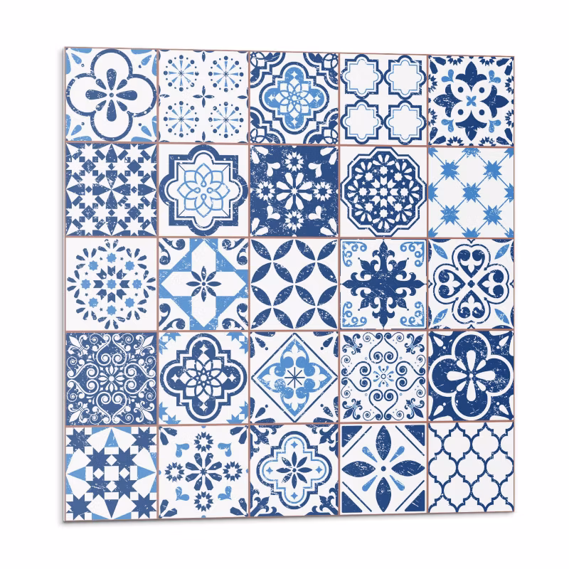 Kafelki samoprzylepne Wallfluent 20×20 cm Wzory kafli w stylu geometrycznym 20 szt.