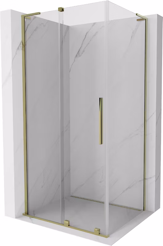 Kabina prysznicowa Mexen Velar L rozsuwana 100 x 120 cm transparent złota 1 szt.