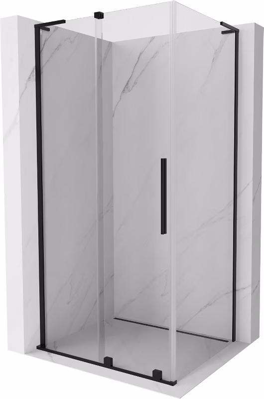 Kabina prysznicowa Mexen Velar L rozsuwana 100 x 80 cm transparent czarna 1 szt.