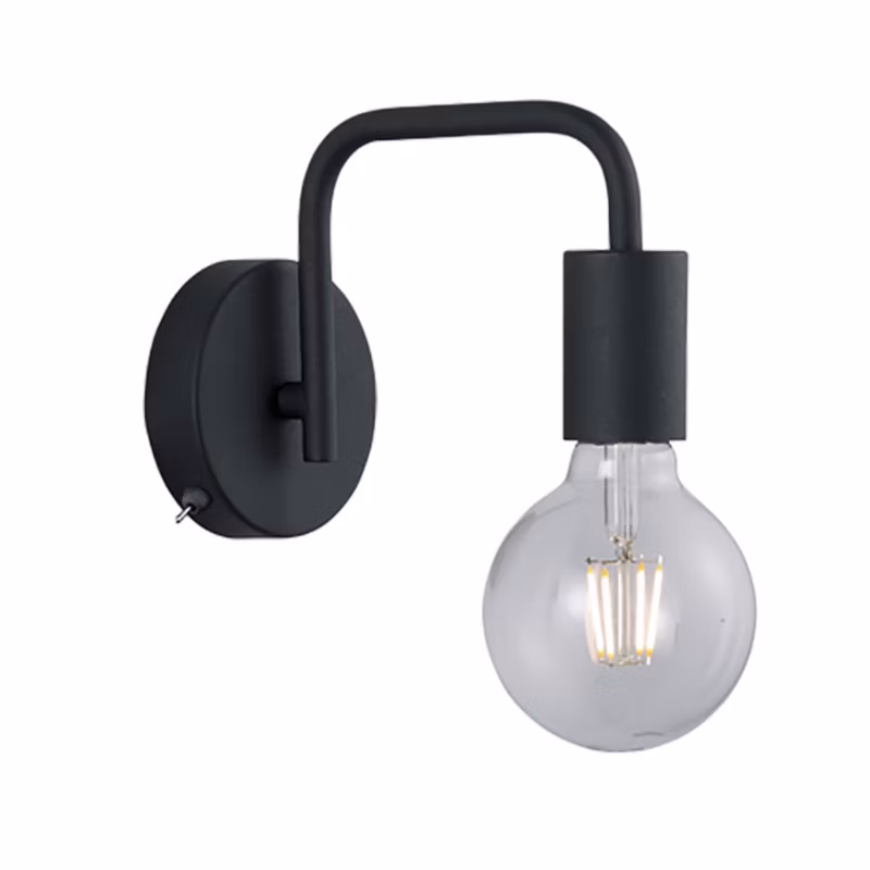 Kinkiet ścienny Trio Diallo czarny 1 x E27 x 42W IP20 wym: 15 x 10 x 10 cm – 1 szt.