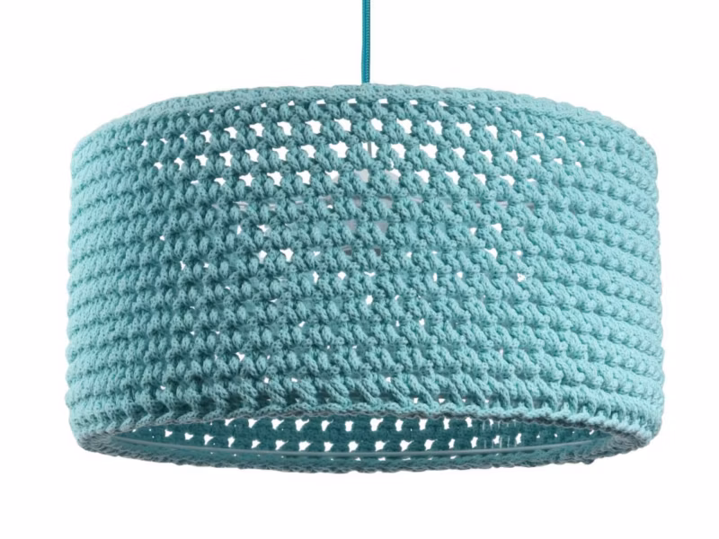 Lampa Bps Koncept wisząca COTTON 40 turkusowa 1 szt
