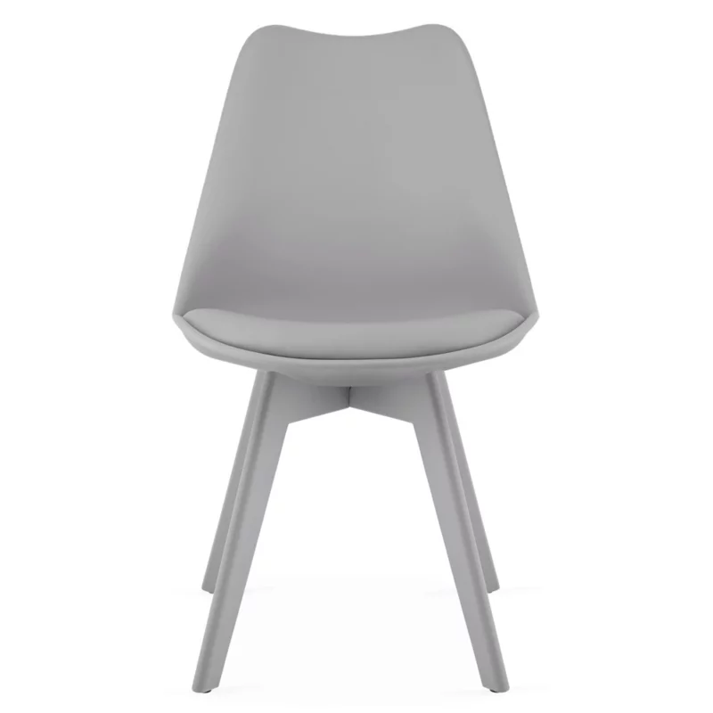 Krzesło EDANTI, nowoczesny design – białe, nogi białe 1 szt.