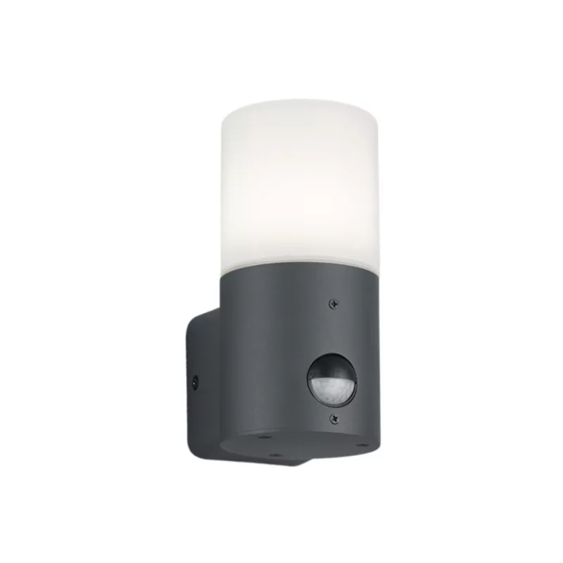 Kinkiet zewnętrzny z czujnikiem Trio Hoosic antracyt 1 x E27 x IP44 wym: 17,5 x 8,5 x 8,5 cm – 1 szt.