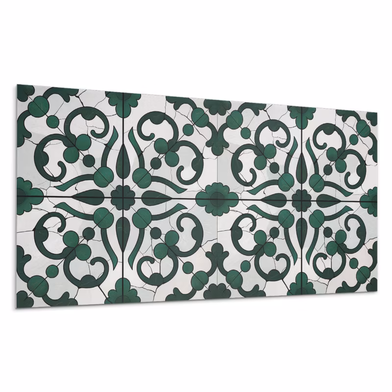 Kafelki samoprzylepne Wallfluent 60×30 cm Kwiatowy wzór z delikatnymi zdobieniami 6 szt.
