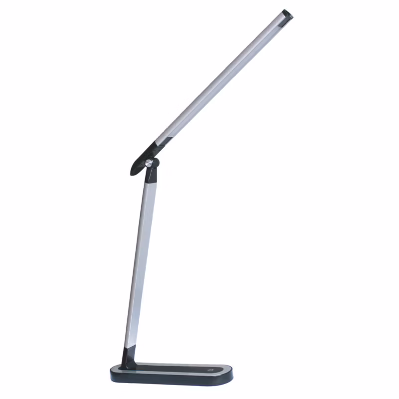 Lampa biurkowa Polux Madera czarno-srebrna LED 7W 4000K 400lm IP20 wym: 35.8 x 6.6 x 41.8 cm tworzywo sztuczne – 1 szt.