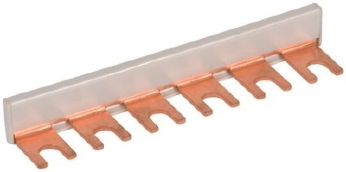 Szyna grzebieniowa 1‑fazowa 6‑biegunowa, Cu 16 mm2, 6 modulow TE
