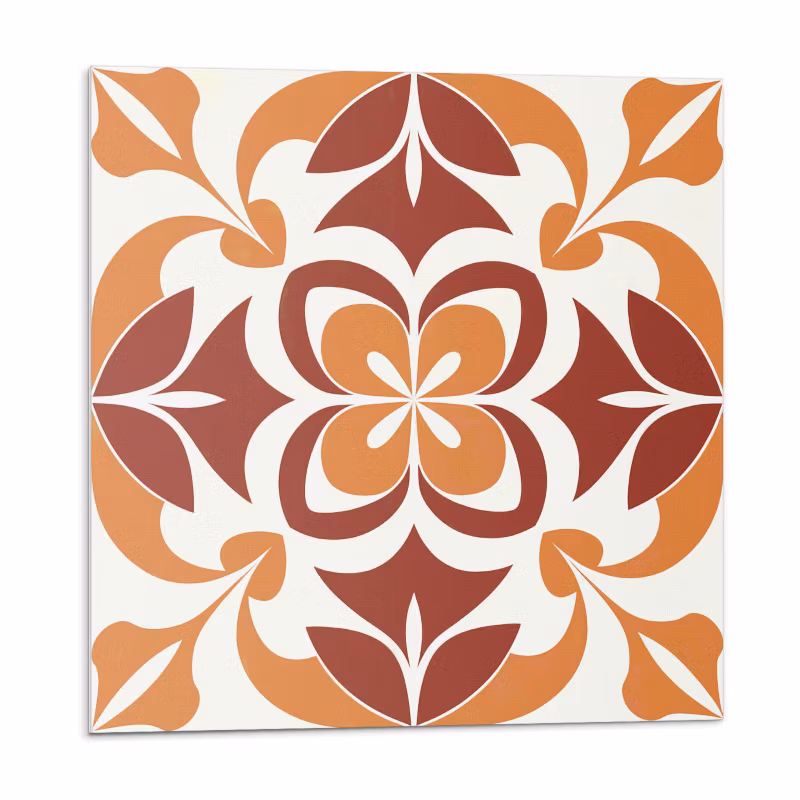 Kafelki samoprzylepne Wallfluent 20×20 cm Roślinny wzór z liściastymi akcentami 20 szt.