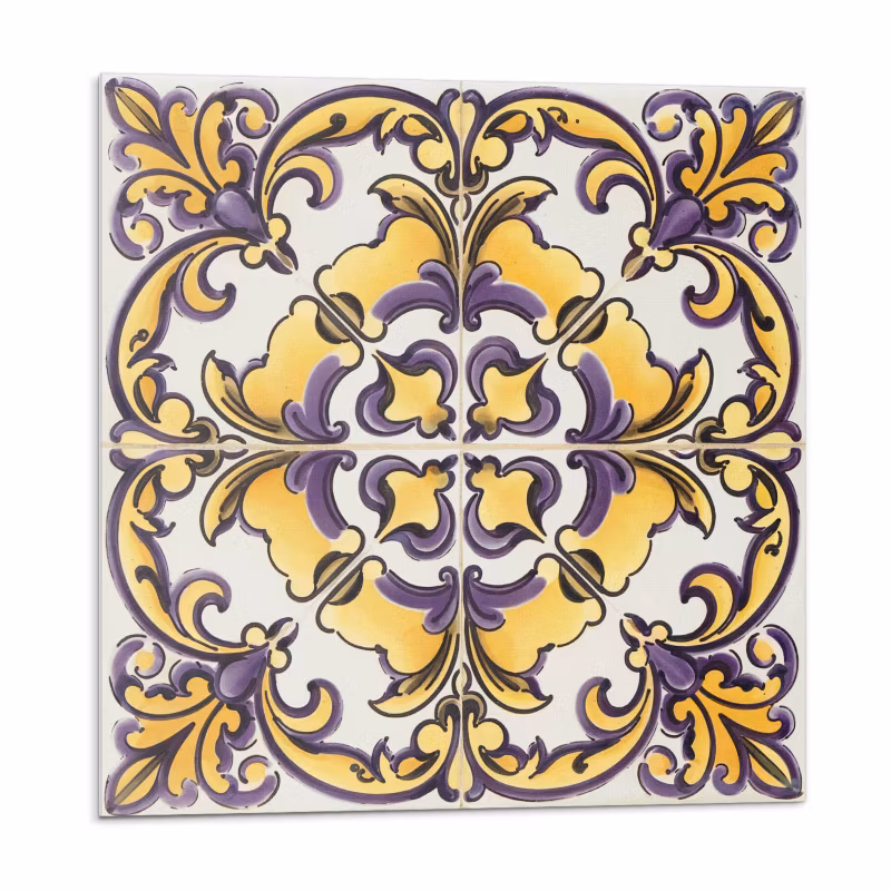 Kafelki samoprzylepne Wallfluent 20×20 cm Ceramiczny wzór w kwiaty 20 szt.