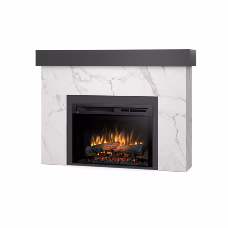 Kominek elektryczny Warmtec Aven 1400W 26″ XHD marmur crystal, czarny mat 1 szt.