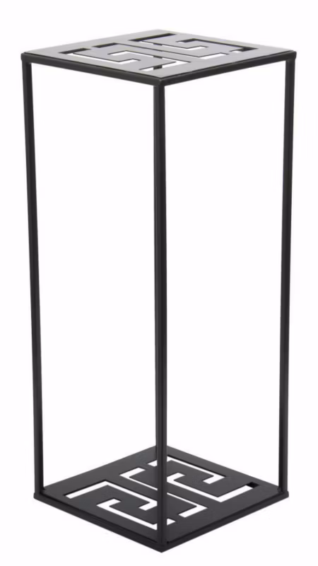 Kwietnik Stojący HowHomely Metalowy Czarny 24×60 cm
