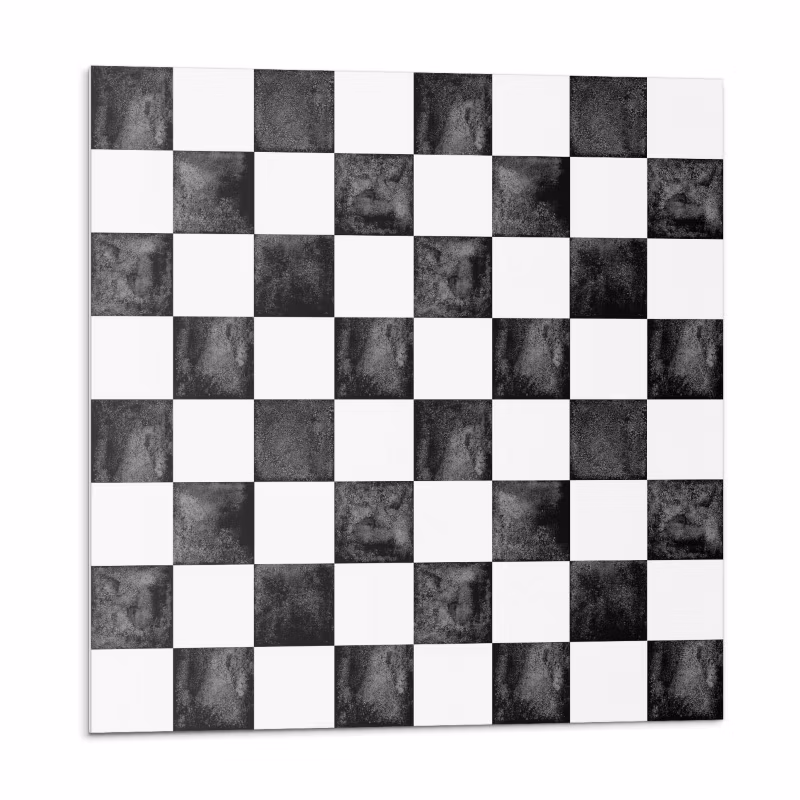 Kafelki samoprzylepne Wallfluent 50×50 cm Motyw szachownicy z wykończeniem 4 szt.
