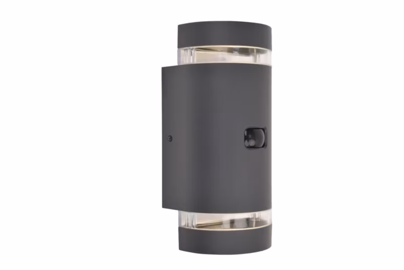 Kinkiet zewnętrzny z czujnikiem Lutec Focus szaro-biały 2 x GU10 x 7W IP44 wym: 23,9 x 11 x 9,6 cm – 1 szt.
