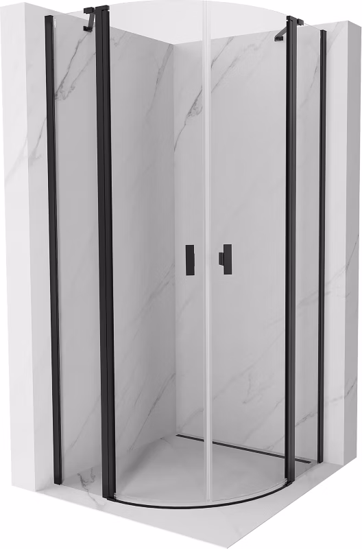 Kabina prysznicowa półokrągła Mexen Mist czarna 90×90 cm – 8A32-090-090-70-00 1 szt.