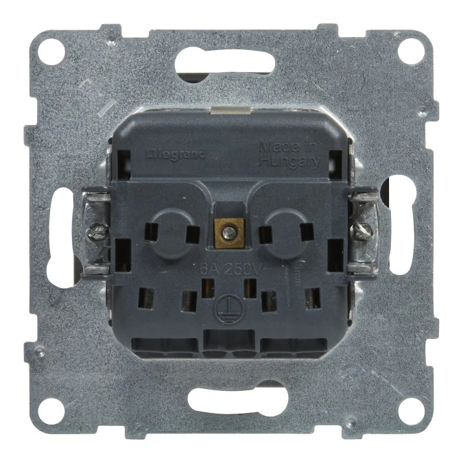 SUNO Gniazdo SCHUKO 2P+Z aluminium 16A 250V zaciski automatyczne z przesłoną 721320