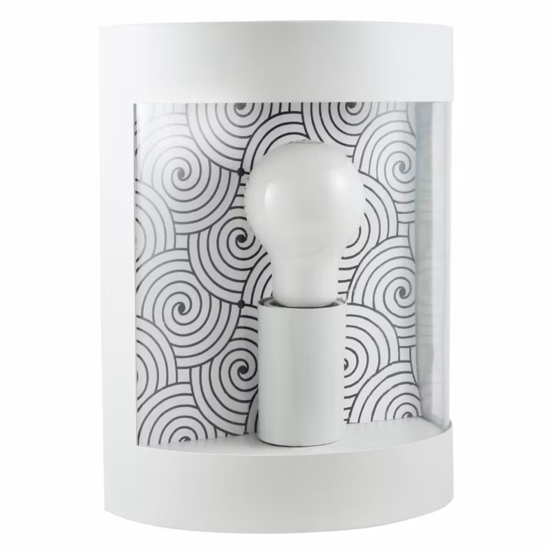Kinkiet ścienny zewnętrzny Polux Muret biały mat 1 x E27 x IP44 wym: 23,8 x 18,2 x 10,4 cm – 1 szt.