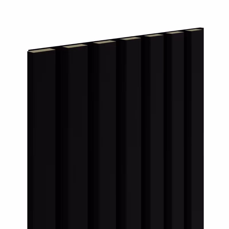 Lamele ścienne Marbet Design 7L WOODLINE 270×30 cm Czarny mat na czarnym filcu 1 szt.