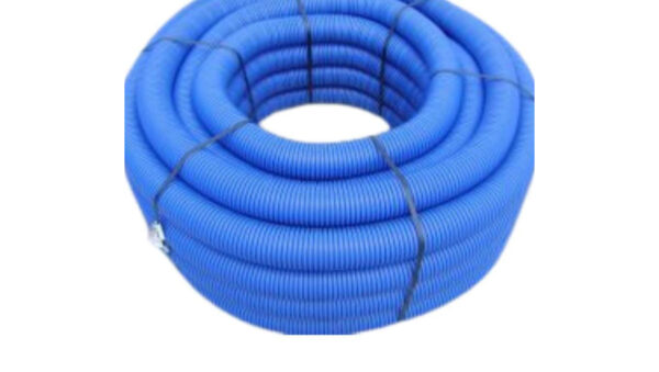 Rura karbowana dwuścienna HDPE 450N niebieska UV z pilotem i złączką fi 50/39 (50mb) 31NT050