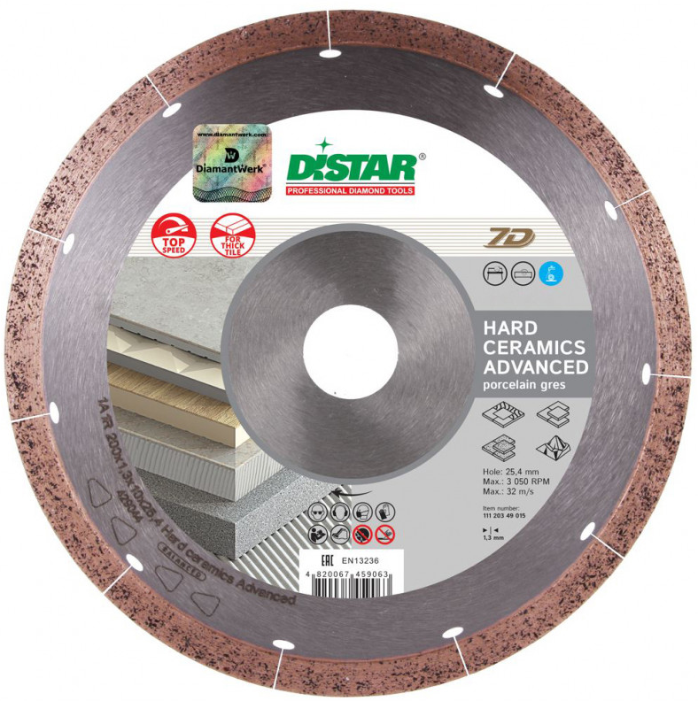 Tarcza diamentowa Hard Ceramics Advanсed 1A1R 115×1,6x10x22,23 DISTAR 11115528010