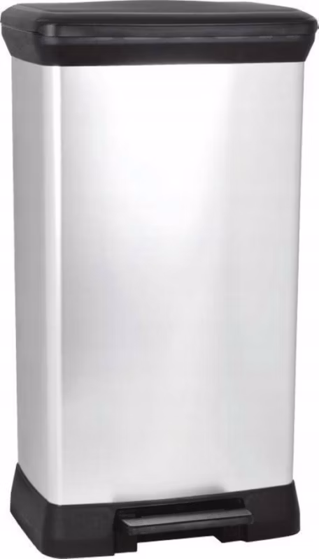 Kosz na śmieci 50L Curver Deco Bin, metalizowany