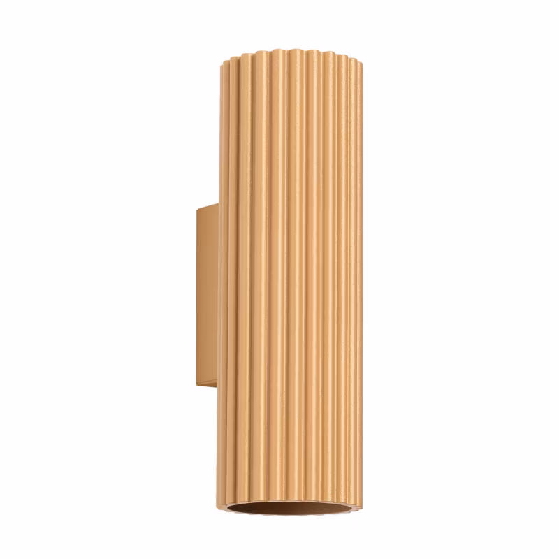Kinkiet ścienny Sollux Lighting Karbon złoty góra-dół 2 x GU10 x 10W IP20 wym: 20 x 6,5 x 8,5 cm – 1 szt.