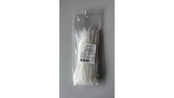 Opaska kablowa 250×4,8 biała ITAline ITA048250W /100szt./