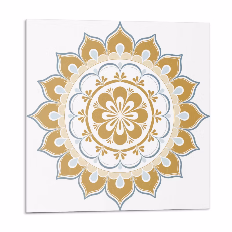 Kafelki samoprzylepne Wallfluent 20×20 cm Mandala z motywem kwiatowym i geometrycznym 20 szt.