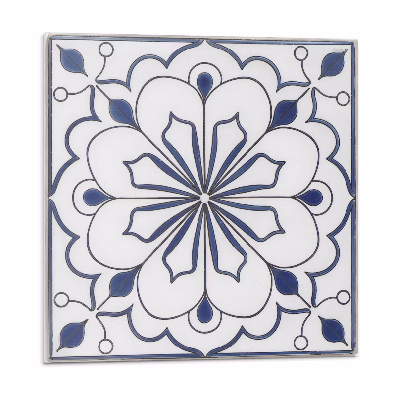 Kafelki samoprzylepne Wallfluent 20×20 cm Ceramiczny wzór z kwiatami 20 szt.
