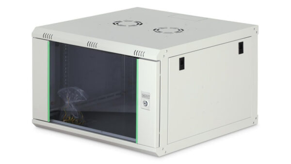 Szafa sieciowa wisząca Dynamic 19 7U rack 600×600, drzwi szyba, szary, niezłożona, 60kg DN-37102